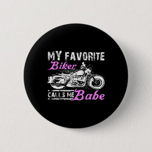 Mein Lieblingsbiker nennt mich Bybe Lustiger Valen Button