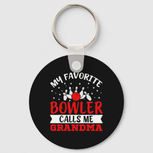 Mein Lieblingsbowler nennt mich Oma Funny Bowling Schlüsselanhänger