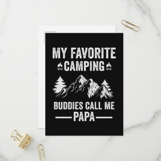 Mein Lieblingscampen - Kumpel nennen mich Papa Einladungspostkarte