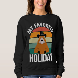 MEIN LIEBLINGSFEIERTAG MURMELTIER TAG SONNENUNTER SWEATSHIRT