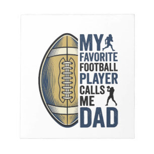 Mein Lieblingsfußballspieler nennt mich Dad Shirt Notizblock