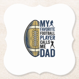 Mein Lieblingsfußballspieler nennt mich Dad Shirt Untersetzer