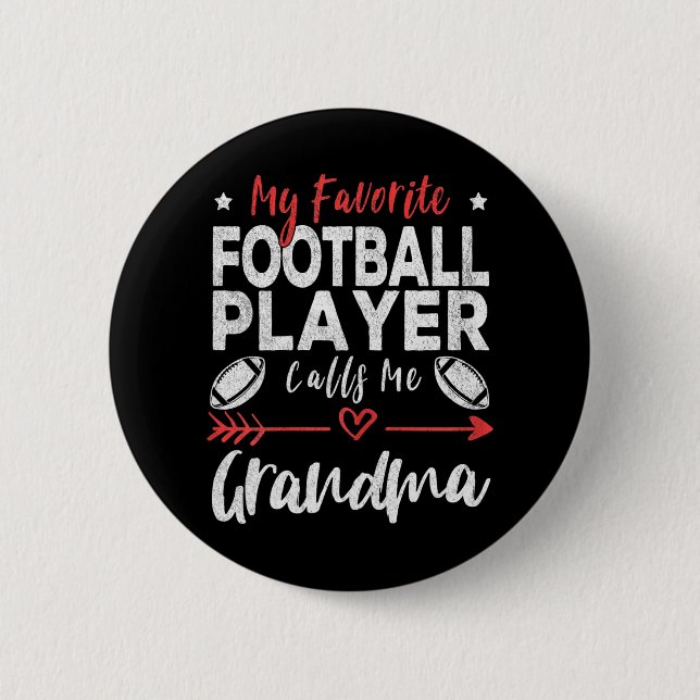Mein Lieblingsfußballspieler nennt mich Oma Button (Vorderseite)