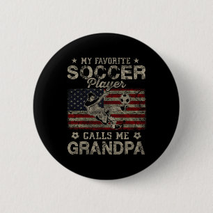 Mein Lieblingsfußballspieler nennt mich Opa USA Fl Button