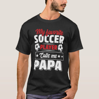 Mein Lieblingsfußballspieler nennt mich Papa Vater T-Shirt