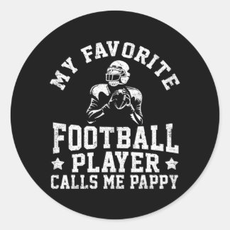 Mein Lieblingsfußballspieler nennt mich Pappy Runder Aufkleber