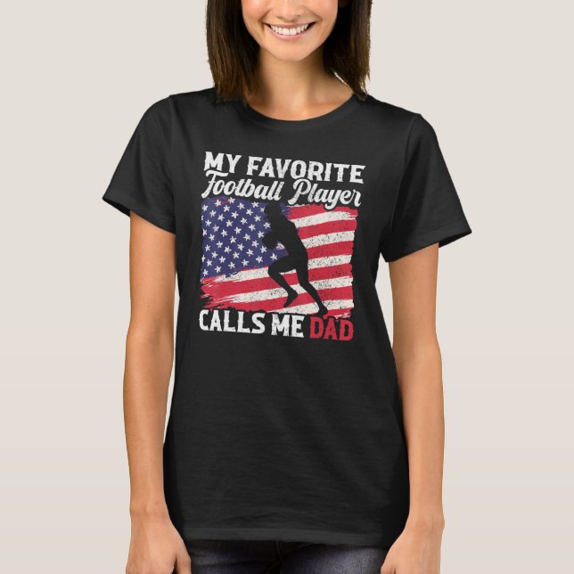 Mein Lieblingsfußballspieler nennt mich Vater USA  T-Shirt (Vorderseite)