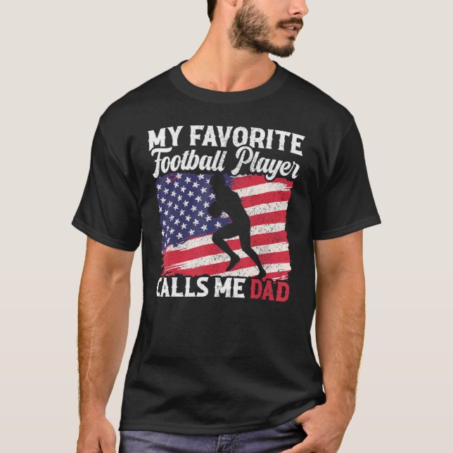 Mein Lieblingsfußballspieler nennt mich Vater USA  T-Shirt (Vorderseite)