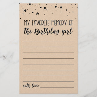 Mein Lieblingsgedächtnis für das GeburtstagsMädche