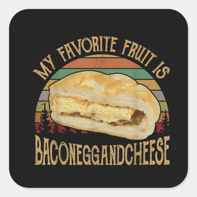 Mein Lieblingsgeschenk mit Fruchtsaft und Käse Quadratischer Aufkleber (Vorderseite)