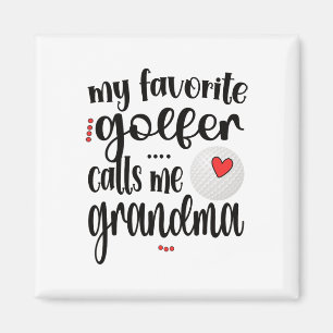 Mein Lieblingsgolfer nennt mich Oma Golf Oma  Magnet