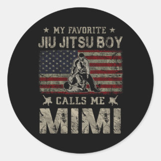 Mein Lieblingsjiu Jitsu Boy nennt mich Mimi Mother Runder Aufkleber