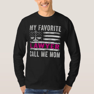Mein Lieblingsjurist nennt mich Mama Usa Flag Mutt T-Shirt