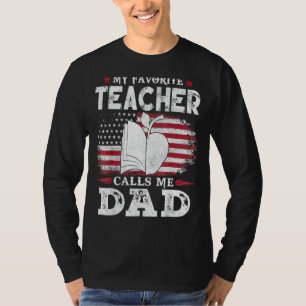 Mein Lieblingslehrer nennt mich Vater Usa Flag Vat T-Shirt
