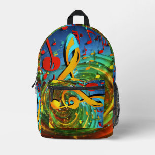 Mein Lieblingslied: Musiknoten Design Style Backpa Bedruckter Rucksack