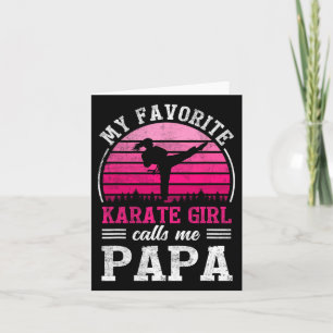 Mein Lieblingsmädchen Karate nennt mich Papa Vater Karte