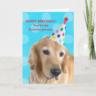 Mein Lieblingsmensch Geburtstag Golden Retriever Karte