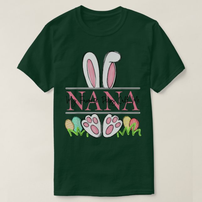 Mein Lieblingspieß "Nana Happy Ostertag"  T-Shirt (Design vorne)