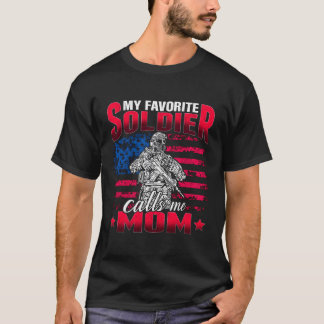 Mein Lieblingssoldat nennt mich Mama US-Flagge mil T-Shirt