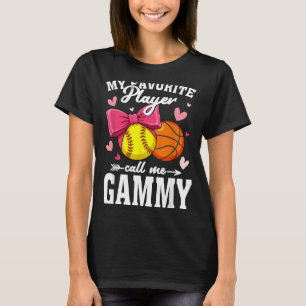 Mein Lieblingsspieler nennt mich Gammy Softball Ba T-Shirt