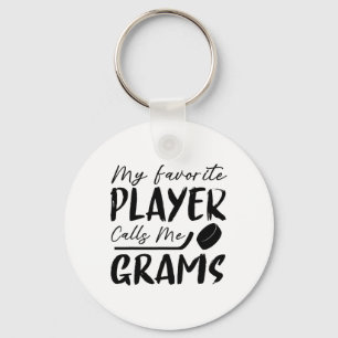 Mein Lieblingsspieler nennt mich Grams Hockey Spie Schlüsselanhänger