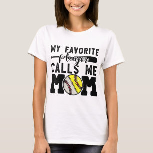 Mein Lieblingsspieler nennt mich Mama Baseball Sof T-Shirt