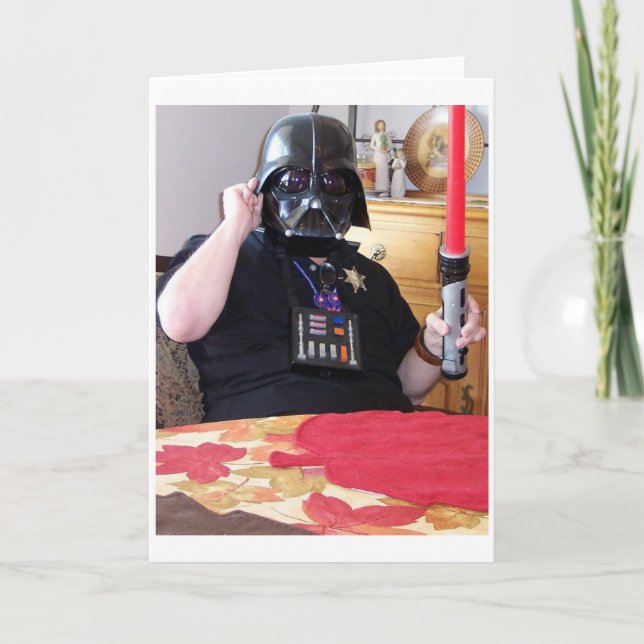 MEIN LIEBLINGStag DUNKLEN VADER SPIELEND Karte (Vorderseite)