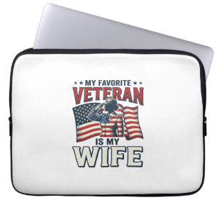 Mein Lieblingsveteran Ist Mein Frau Patriotisches  Laptopschutzhülle