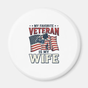 Mein Lieblingsveteran Ist Mein Frau Patriotisches  Magnet