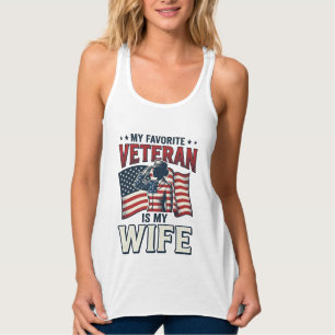 Mein Lieblingsveteran Ist Mein Frau Patriotisches Tank Top