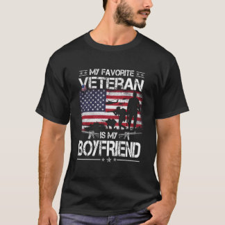 Mein Lieblingsveteran ist mein Freund - Flag Mens  T-Shirt