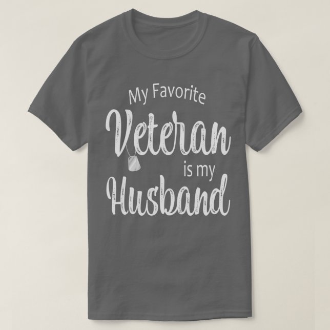 Mein Lieblingsveteran ist mein Mann T-Shirt (Design vorne)