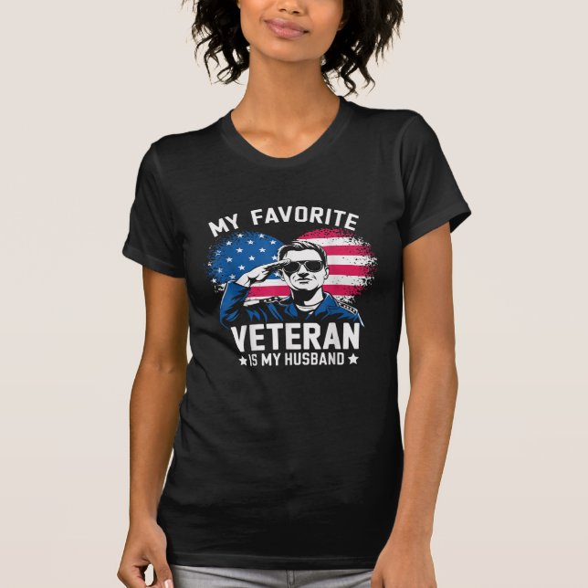 Mein Lieblingsveteran ist mein Mann T-Shirt (Vorderseite)