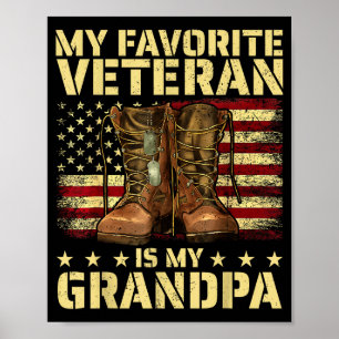 Mein Lieblingsveteran ist mein Opa Großvater Vete Poster