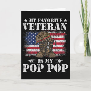 Mein Lieblingsveteran ist mein Pop Pop stolzer Soh Karte