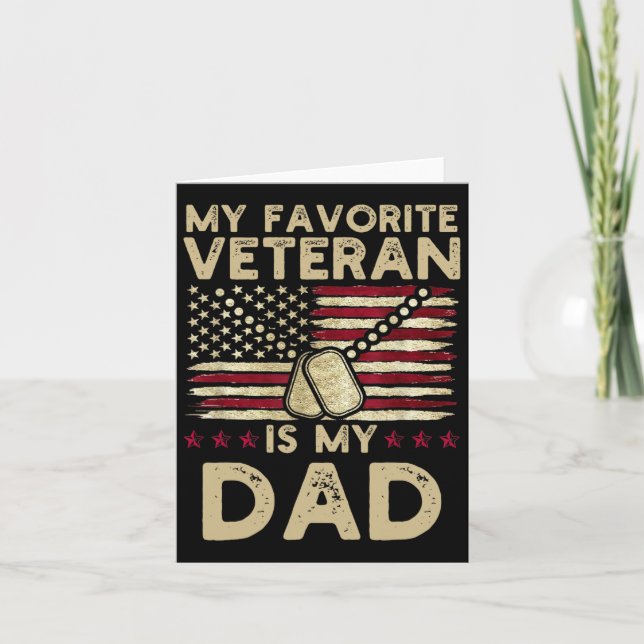 Mein Lieblingsveteran ist mein Vater Militärvetera Karte (Vorderseite)