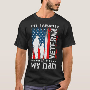Mein Lieblingsveteran Ist Mein Vater Vater Danke V T-Shirt
