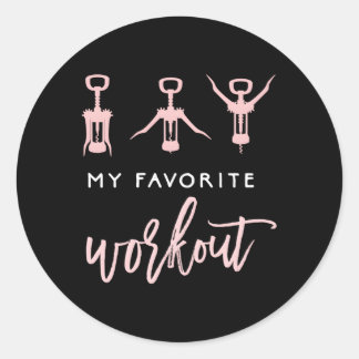 Mein Lieblingsweinangebot für Workout Runder Aufkleber