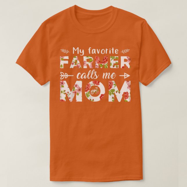Mein liebster Bauer nennt mich Mama glücklich Mutt T-Shirt (Design vorne)