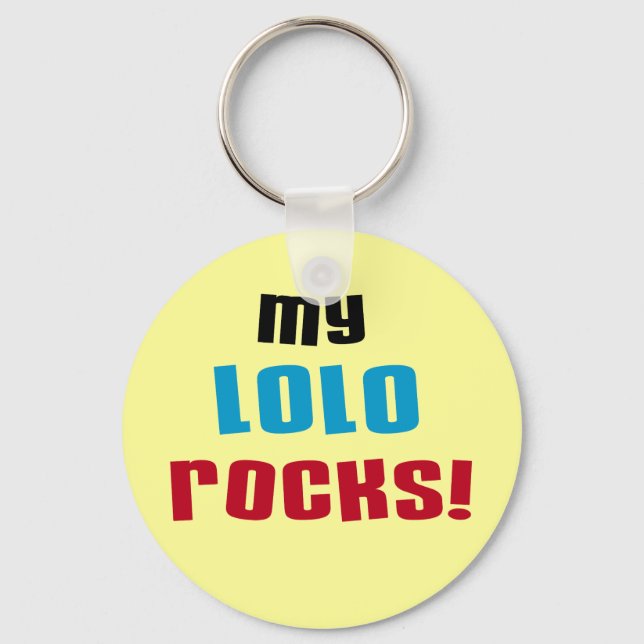Mein Lolo schaukelt T - Shirts und Geschenke Schlüsselanhänger (Vorderseite)