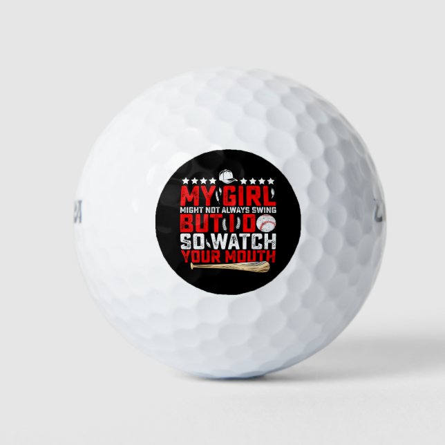 Mein Mädchen mag nicht immer schwingen, aber ich s Golfball (Vorderseite)