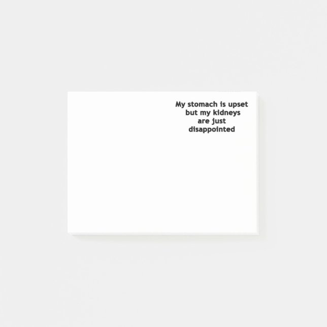 Mein Magen ist bestürzt Post-it Klebezettel (Vorderseite)