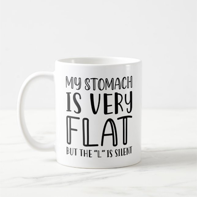 Mein Magen ist sehr flach Kaffeetasse (Links)