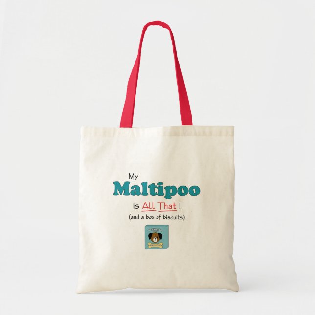 Mein Maltipoo ist alles das! Tragetasche (Vorne)
