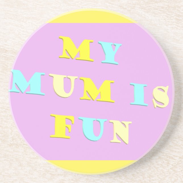 Mein Mama Design mit Gedichtfarben blassgemischt Getränkeuntersetzer (Vorne)