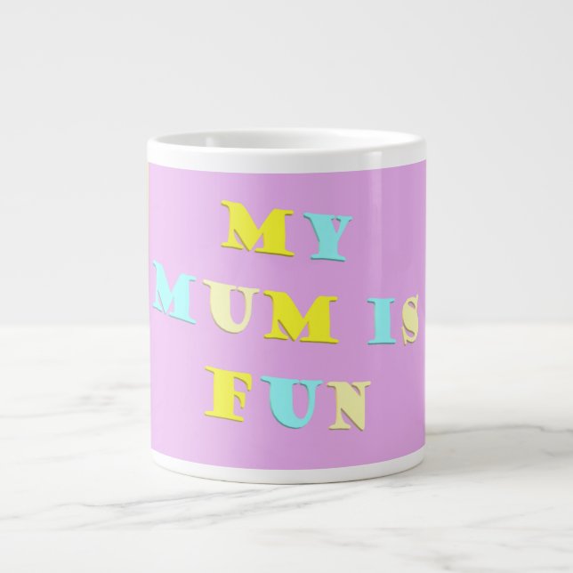 Mein Mama Design mit Gedichtfarben blassgemischt Jumbo-Tasse (Vorderseite)