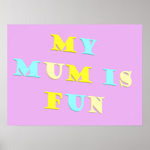 Mein Mama Design mit Gedichtfarben blassgemischt Poster