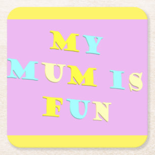 Mein Mama Design mit Gedichtfarben blassgemischt Rechteckiger Pappuntersetzer