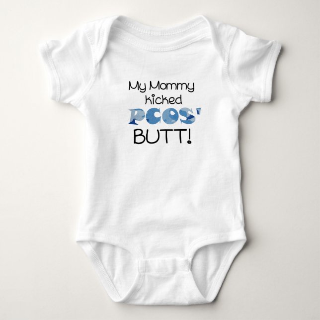 Mein Mama hat PCOS' Hintern geknickt! Baby Jungen Baby Strampler (Vorderseite)