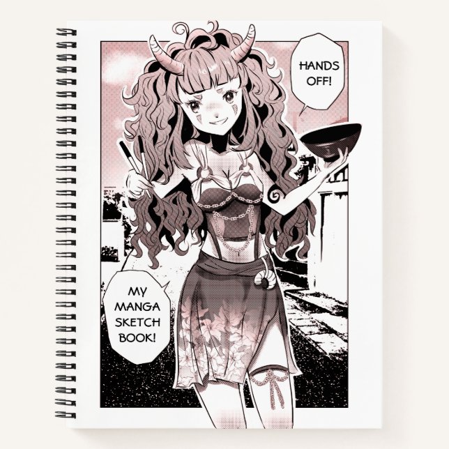 Mein Manga Sketchbook Notebook Notizbuch (Vorderseite)